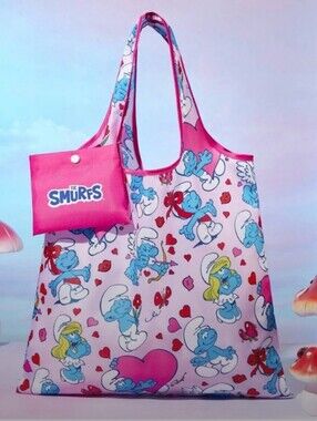 "The Smurfs"Foldable Tote Bag 💙🩷